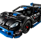 LEGO® Technic™ Porsche GT4 e-Performance Race Car by Legos - Toyhouse, a black and blue remote-controlled model with sponsor decals and detailed design, shown against a plain white background.