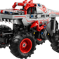 The Legos - Toyhouse LEGO® Technic™ Monster Jam™ ThunderROARus™ Pull-Back features large black tires, red rims, and a distinctive dinosaur design with "ThunderROARus" on the side.