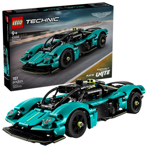 The LEGO® Technic™ Aston Martin Valkyrie by Legos - Toyhouse includes 707 pieces and a detailed V12 engine, ideal for ages 9+. Set comes with the built model and original box.