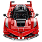 The LEGO® Technic™ Ferrari FXX K by Legos - Toyhouse, seen from above, features a detailed cockpit, steering wheel, and aerodynamic design—an exciting model car for kids and collectors.