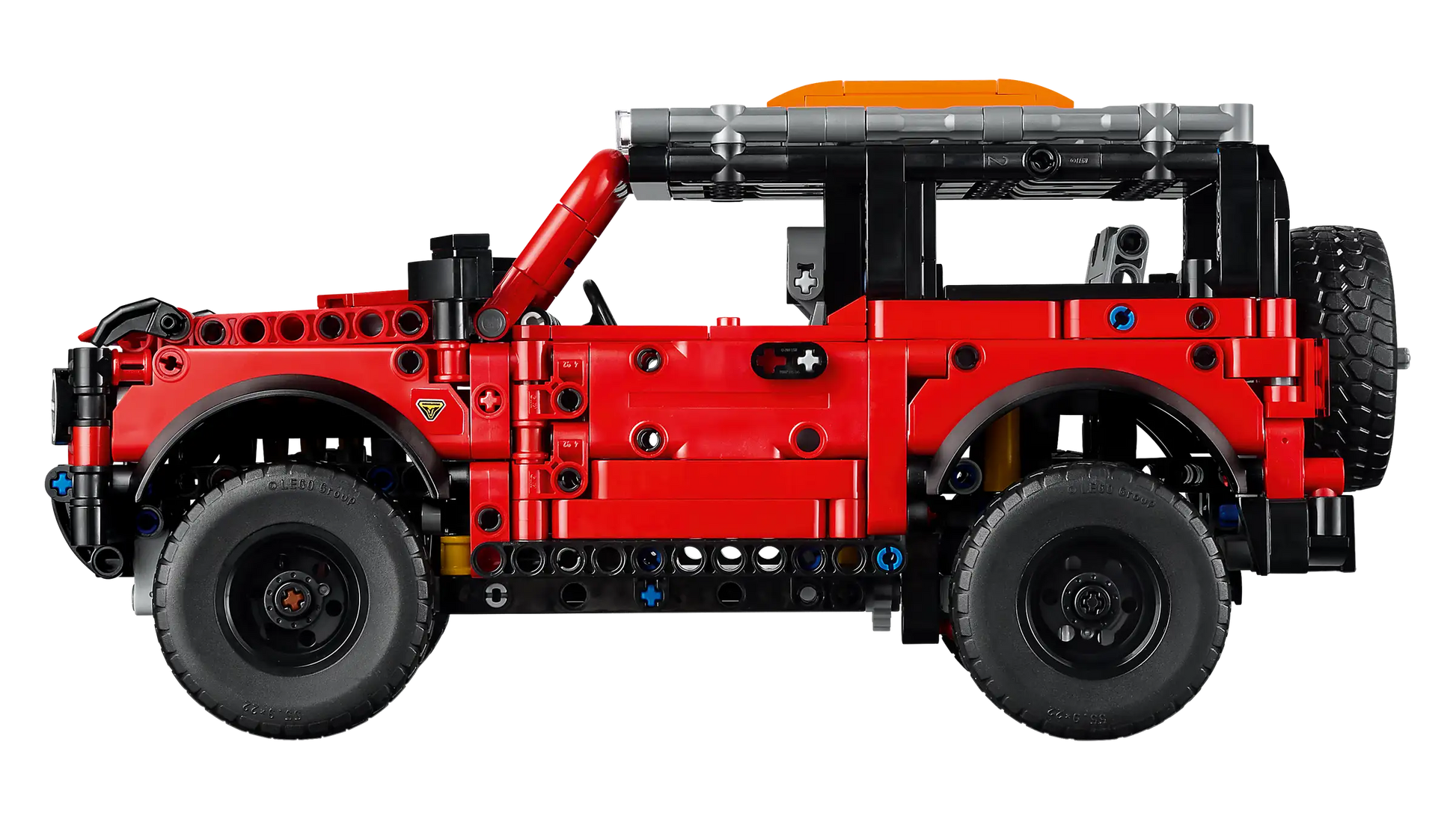 Build the LEGO® Technic™ Ford Bronco® SUV from Legos - Toyhouse, featuring a red off-road design with removable roof, black wheels, and detailed mechanics—a great STEM toy for adventurous builders.