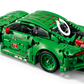 The LEGO® Technic™ Porsche 911 GT3 R REXY AO Racing Car by Legos - Toyhouse features opening doors and a rear spoiler, with arrows showing door and rear section movement, inspired by kids’ engineering toy design.