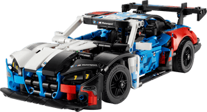 The LEGO® Technic™ BMW M4 GT3 EVO Race Car by Legos - Toyhouse features detailed bodywork, spoilers, and BMW Motorsport branding—making it a perfect STEM building toy for car lovers.