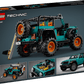 Legos - Toyhouse LEGO® Technic™ Jeep® Wrangler Rubicon SUV box shows the teal and orange model, detailed close-ups, and a real Jeep Wrangler for comparison.