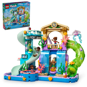 Make a splash with the LEGO® Friends Heartlake City Water Park by Legos - Toyhouse! This colorful set includes slides, a tube, mini-dolls, and underwater decorations—ideal for creative role-play fun.