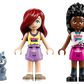 Two LEGO Friends mini-dolls with different looks and outfits stand together with a small gray animal, ready for fun. Enjoy imaginative adventures with the Legos - Toyhouse LEGO® Friends Heartlake City Ice Cream Truck set!.