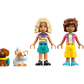 Three figurines and three small animals from the LEGO® Friends Pet Accessories Shop by Legos - Toyhouse are displayed side by side, ready for animal-care pretend play on a clean white background.