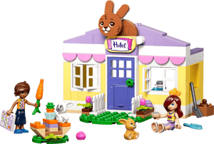 The LEGO® Friends Heartlake City Bunny Hotel by Legos - Toyhouse is a playful set with a colorful hotel, two mini-figures, two rabbits, and fun accessories—perfect for kids who love creative animal care adventures.