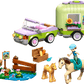 Ideal for horse lovers, the Legos - Toyhouse LEGO® Friends Horse & Baby Foal Trailer set features a pink and green car with trailer, 2 minifigures, a horse, foal, pond scene, and accessories for imaginative play.