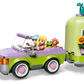 The Legos - Toyhouse LEGO® Friends Horse & Baby Foal Trailer includes a toy car, three figures, an animal, and a horse figure visible through the window—an ideal playset for horse lovers.