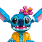 The LEGO® Disney™ Stitch by Legos - Toyhouse features Stitch’s blue body, big eyes, pink ears, and a pink flower—a fun buildable set for play or display and a great Disney gift idea.