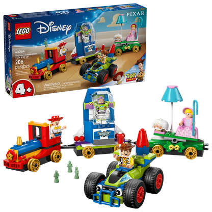 Join the fun with the LEGO® Disney™ Toy Story Celebration Train & RC Car by Legos - Toyhouse! Build a parade train, float, and race car and play with Woody, Buzz Lightyear, Bo Peep mini-figures plus accessories from Disney Pixar.