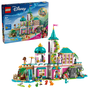 LEGO® Disney™ Princess Castle & Royal Pets playset by Legos - Toyhouse features figures, animals, and accessories on display; LEGO 43267 product box appears in the background.
