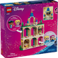 Back of Legos - Toyhouse LEGO® Disney™ Mini Belle & Tiana with Castle box, showcasing a multi-story castle and mini-dolls, plus compatible sets 43303 and 43284 for an enhanced playset experience.
