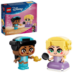 LEGO® Disney™ Mini Jasmine & Rapunzel by Legos - Toyhouse features toy figures and accessories in a 59-piece building set, ideal for ages 5+. Comes complete with packaging.