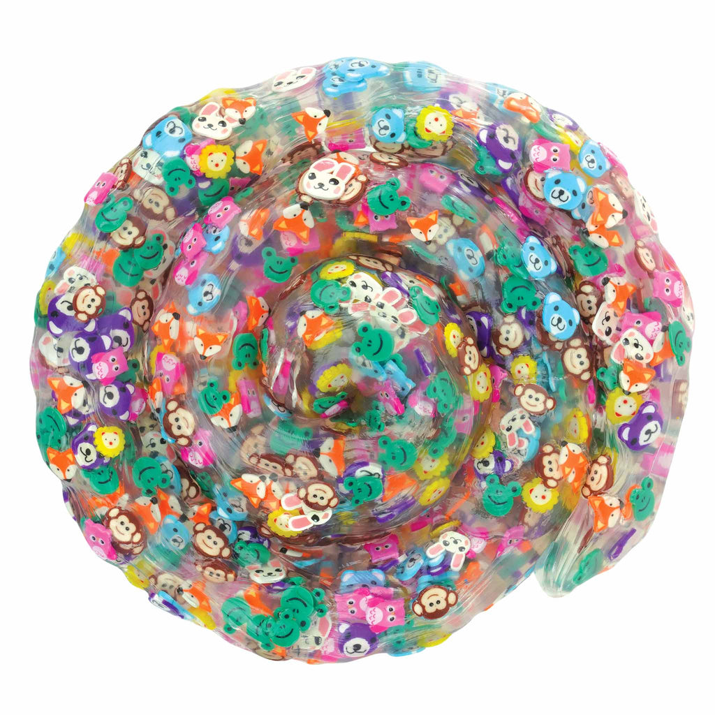 Introducing Crazy Aaron's Hide Inside Thinking Putty by Crazy Aarons: a clear, coiled putty made from non-toxic silicone, featuring an array of colorful, small charms and shapes inside. Perfect for sensory integration and endless fun!