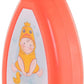 A charming Corolle Baby Doll Pouch & Accessories set in an orange bottle with a white pump, featuring a baby in a yellow duck costume—ideal for baby care or accessorizing your 14- to 17-inch doll.
