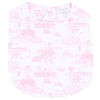Feeding Bib - Golf Toile Pink