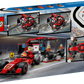 The Legos - Toyhouse LEGO® City F1® Pit Stop & Pit Crew with Ferrari Car set features a red Ferrari race car, pit stop garage, four minifigures, and official F1 branding shown on the box.