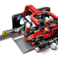 The Legos - Toyhouse LEGO® City F1® Pit Stop & Pit Crew set features a Ferrari car and four minifigures in orange suits performing maintenance with tools and equipment.