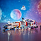 The Legos - Toyhouse LEGO® City Modular Galactic Spaceship set features astronaut minifigures and fun accessories, displayed against a vibrant space background—an exciting outer space toy for kids.