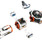Discover the LEGO® City Modular Galactic Spaceship by Legos - Toyhouse, featuring detachable modular sections and astronaut minifigures—an out-of-this-world space toy for kids with white arrows showing assembly points.