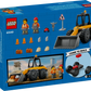 The back of the LEGO® City Yellow Construction Wheel Loader box (set 60450) by Legos - Toyhouse shows a digger toy for kids, two construction worker minifigures, tools, cones, and building instructions.