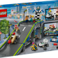 The LEGO® City No Limits: Race Car Ramp Track by Legos - Toyhouse features mini-figures, small race cars, a race ramp, finish line, and action scenes on the box.