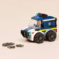 The LEGO® City Rides – Police Truck by Legos - Toyhouse features a toy police truck with large wheels, a police figure, and four star-shaped accessories—great as a building kit or addition to your LEGO City Police Truck collection.