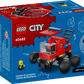 The LEGO® City Rides - Fire Truck by Legos - Toyhouse features a red fire truck toy and a firefighter minifigure on a blue box—ideal for kids who love action and adventure building kits.