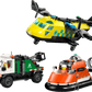Spark creativity with the LEGO® Airplane, Service Truck & Hovercraft Remix by Legos - Toyhouse. This set includes a yellow and green airplane, green utility truck, orange hovercraft, and a minifigure driver—ideal for imaginative play!.
