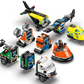 LEGO® Airplane, Service Truck & Hovercraft Remix by Legos - Toyhouse features an airplane, service truck, hovercraft, and more construction vehicles, all displayed on a white background.