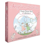 The "Angelina Ballerina Classic Picture Book Collection (Boxed Set)" by Simon & Schuster features a pink box with two dancing mice on the cover—ideal for young ballet fans. Stories by Katharine Holabird.