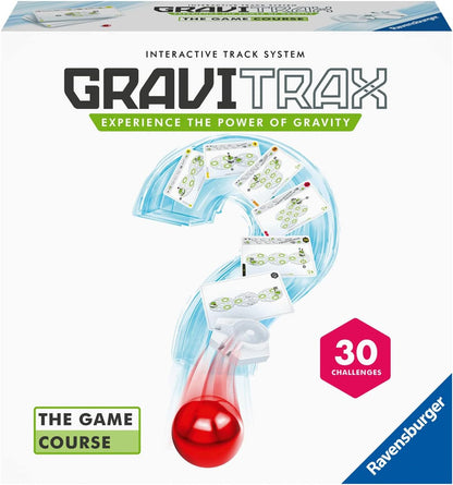 GraviTrax Go: Explosive by GraviTrax features a question mark track, cards, and a red marble to highlight 30 challenges. This STEM toy brings interactive marble run fun and endless excitement for curious minds.