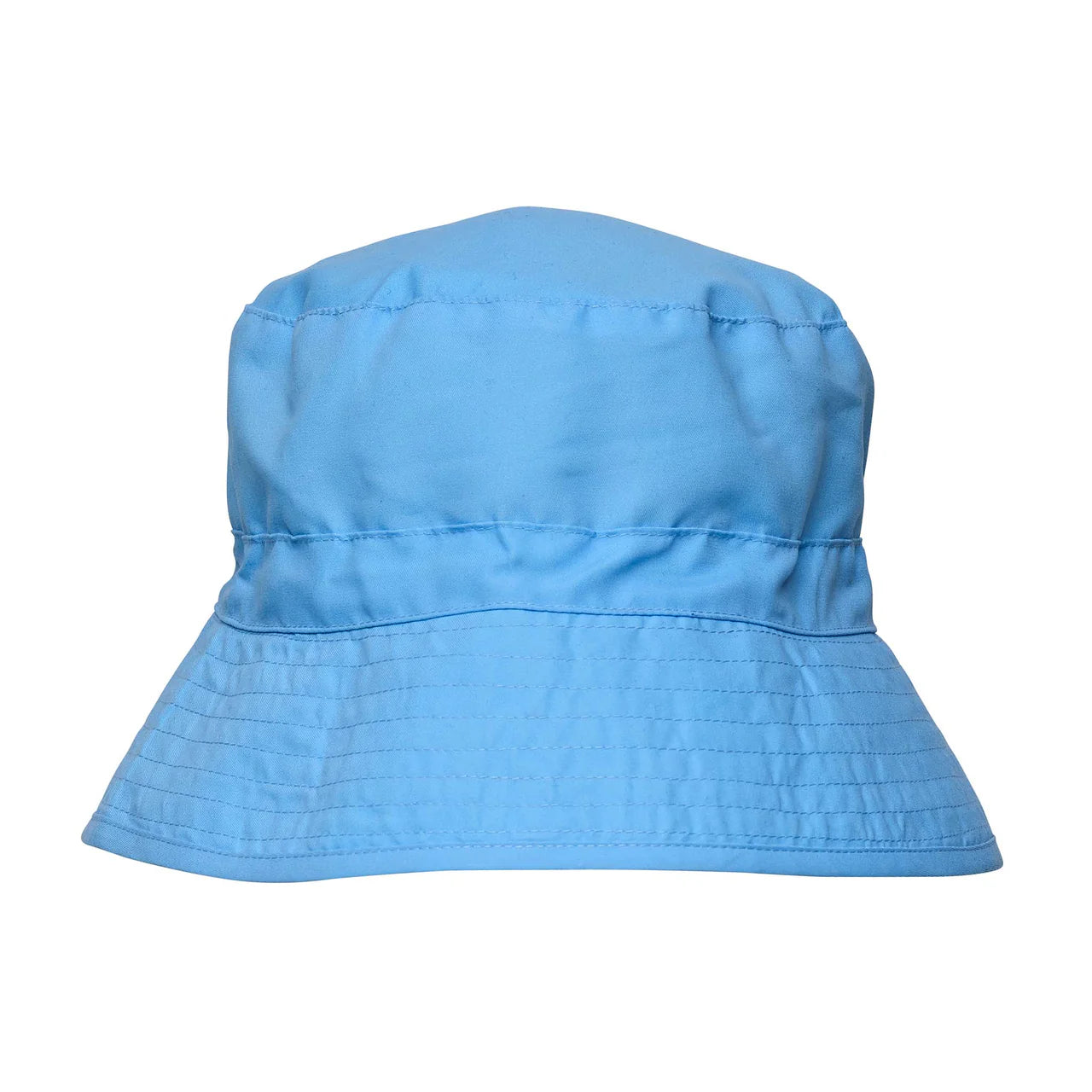 Snapper Rock Bucket Hat by Snapper Rock features a stitched crown and wide brim, providing excellent sun protection as a fashionable summer accessory, isolated on a white background.