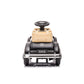 A black and beige Freddo Mercedez Benz 300S Mini Ride-On is displayed from the front against a white background.