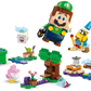 The Legos - Toyhouse LEGO® Super Mario™ Adventures with Interactive LEGO® Luigi™ playset includes interactive Luigi, enemy figures, platforms, obstacles, a flagpole, and themed accessories—ideal Nintendo gift. All shown on a white background.