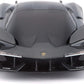 Front view of the Maisto R/C 1:24 Lamborghini Terzo Millennio, a black radio control sports car featuring angular headlights and the Lamborghini emblem on the hood.