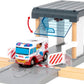 Brio World Ambulance coming out of fire station.