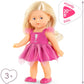 The Corolle Rosy Fairy Set features a blonde doll with delicate butterfly wings, a pink dress, and matching shoes. She stands 20 cm (8 in) tall and is perfect for children ages 3 and up.