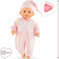 The Corolle Bebe Calin - Charming Pastel 12" baby doll, dressed in a pink outfit and hat, is perfect as a first doll for children aged 18 months and up.