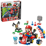 The Legos - Toyhouse LEGO® Super Mario™ Mario Kart™ set includes an interactive LEGO® Mario™ figure, standard kart, racetrack elements, accessories, and set box. Set 71403; suitable for ages 7+.