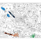 Discover Crocodile Creek's Coloring Poster showcasing jungle animals like a partially colored elephant, giraffe, zebra, and monkeys. Use blue and orange markers from your 3-in-1 Art Set or themed crayons to creatively enhance the vibrant scene.