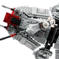 The LEGO® Star Wars AT-TE Walker features a minifigure pilot in a rotating cockpit, two cannons, and grey armored panels for authentic detail.