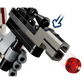 Close-up of a LEGO® Star Wars™ Luke Skywalker™ X-Wing™ Mech blaster launching a red projectile—just press the top button to recreate epic battles! From Legos - Toyhouse.