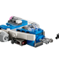 The LEGO® Star Wars™ Captain Rex™ Y-Wing™ Microfighter by Legos - Toyhouse includes a blue and gray mini Y-Wing and a clone trooper minifigure with two blasters.