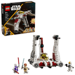 The LEGO® Star Wars™ V-19 Torrent Starfighter by Legos - Toyhouse is a fun building toy for kids, featuring an assembled starfighter, three minifigures with weapons, and the product box in the background.