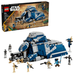 The LEGO® Star Wars™ Battle of Felucia Separatist MTT™ by Legos - Toyhouse features a blue and gray Republic tank, minifigures, accessories, and includes the set box in the background.
