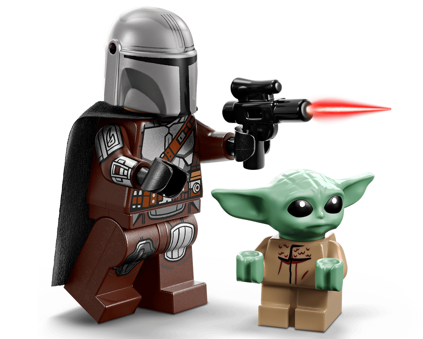 LEGO® Star Wars™ The Mandalorian & Grogu's Speeder Bike™ from Legos - Toyhouse is an exciting building toy for kids who love adventure, featuring The Mandalorian with a blaster and Grogu (Baby Yoda) minifigures.