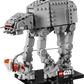 The LEGO® Star Wars™ AT-AT™ by Legos - Toyhouse is displayed on a black stand with a nameplate and includes an orange and white speeder, making it the ideal collectible for any Star Wars building set enthusiast.